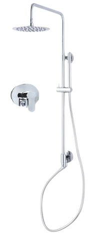 Shower Riser Set With Concealed Mixer