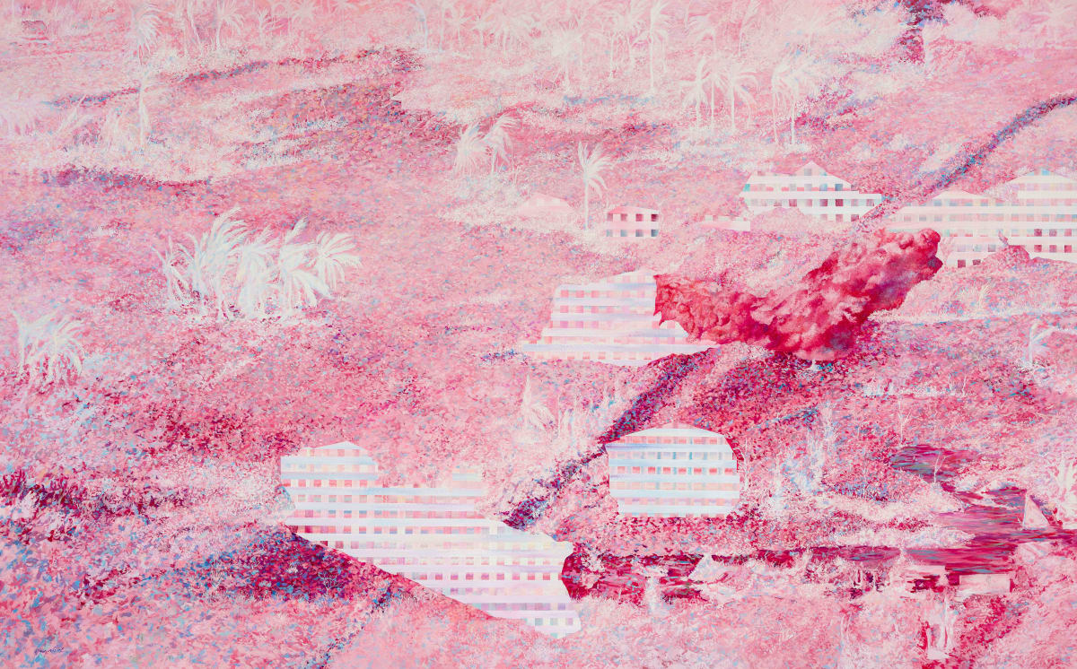 Happening (3) 大事件(三)，黃士綸 HUANG Shih Lun，162 x 259 cm，油彩、畫布 oil on canvas ，2016