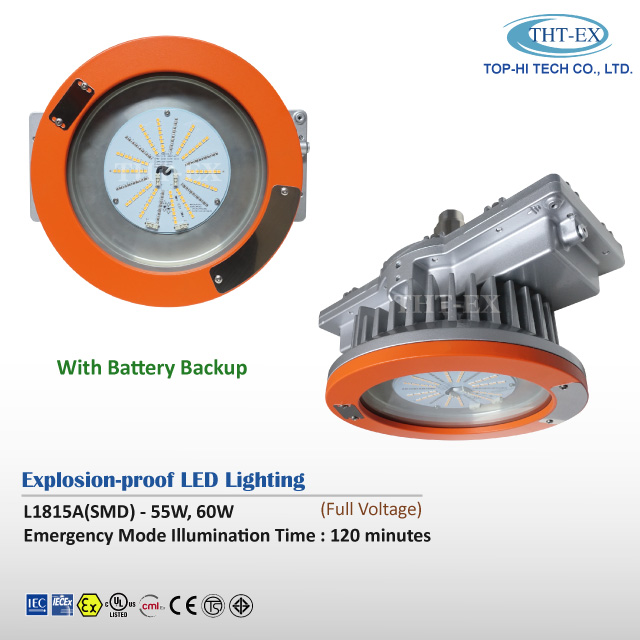 Explosion Proof Light with Battery Backup - L1815A