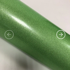 Transparent Glitter Film - Fluorescent Lime