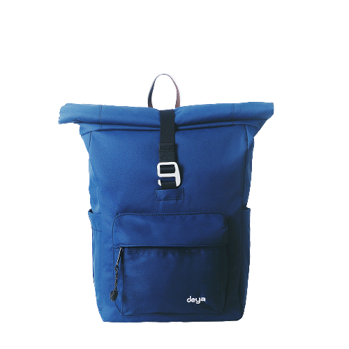 Ocean recycled rolled backpack (M) - blue